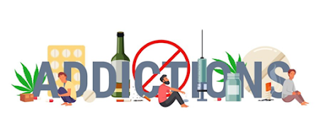 Illustration du mot addiction.